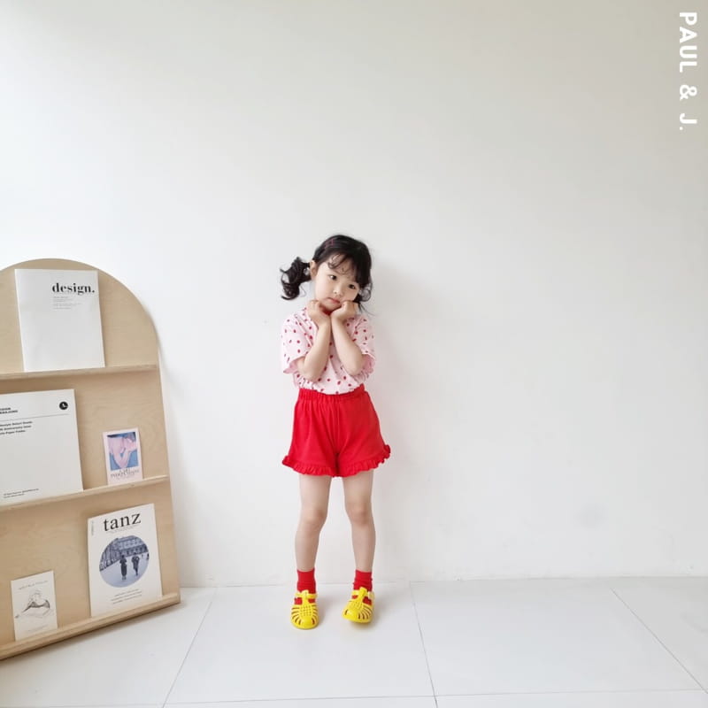 PAUL & J - Korean Children Fashion - #Kfashion4kids - Strawberry Top Bottom Set - 4