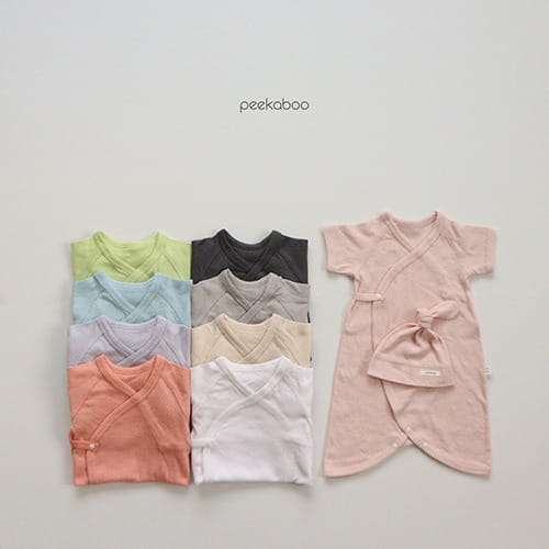 PEEKABOO - Korean Children Fashion - #Kfashion4kids - Song Song Bodysuit with Bonnet