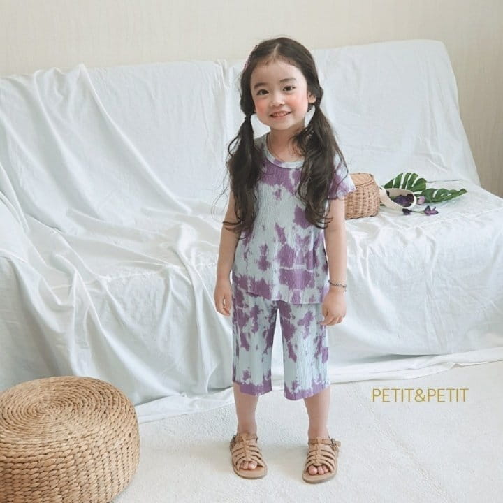 PETIT & PETIT - Korean Children Fashion - #Kfashion4kids - Water Painting Pleats Top Bottom Set