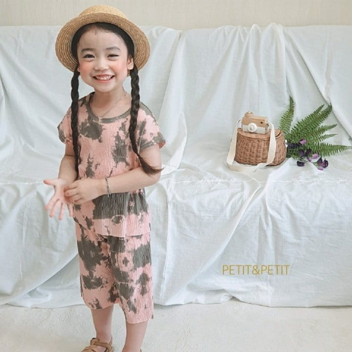 PETIT & PETIT - Korean Children Fashion - #Kfashion4kids - Water Painting Pleats Top Bottom Set - 4