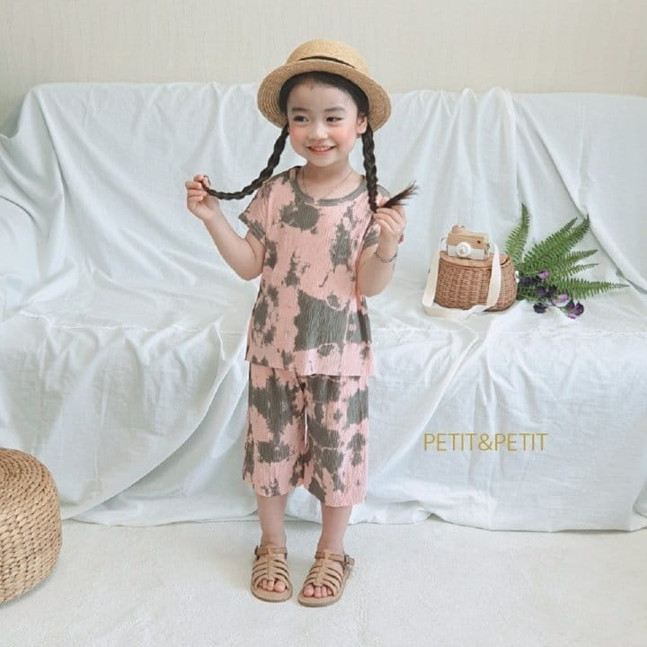 PETIT & PETIT - Korean Children Fashion - #Kfashion4kids - Water Painting Pleats Top Bottom Set - 5