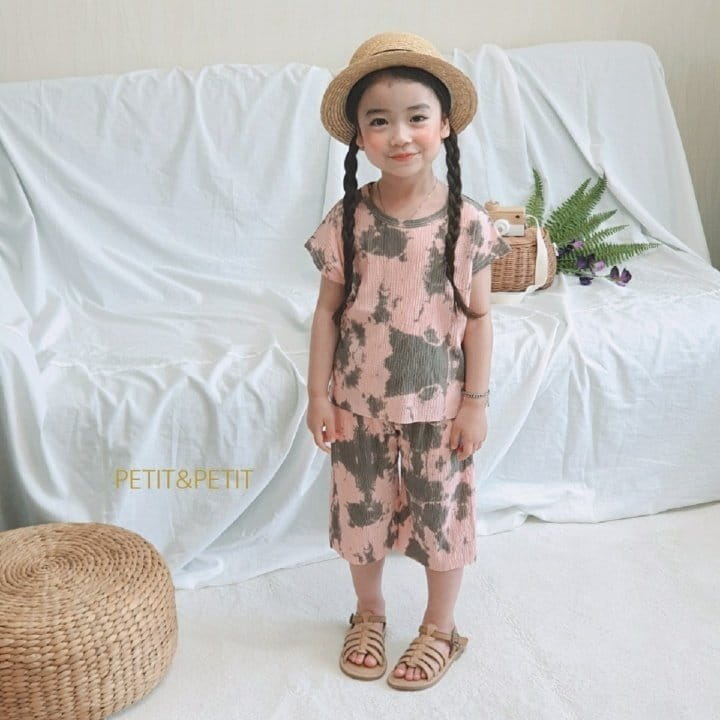 PETIT & PETIT - Korean Children Fashion - #Kfashion4kids - Water Painting Pleats Top Bottom Set - 6
