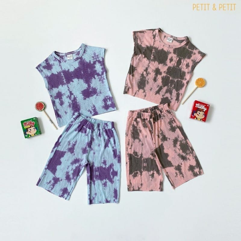 PETIT & PETIT - Korean Children Fashion - #Kfashion4kids - Water Painting Pleats Top Bottom Set - 8