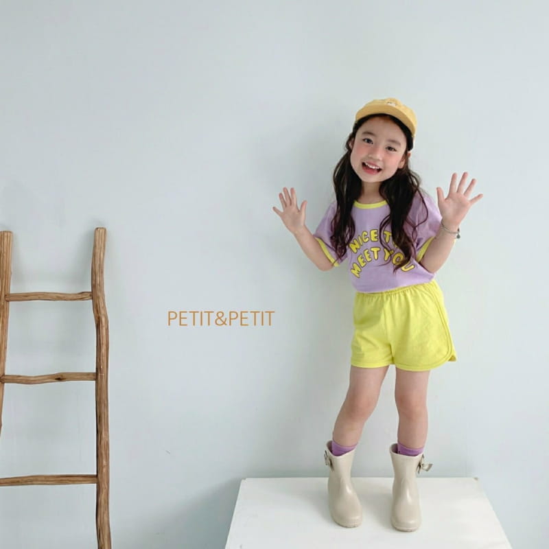 PETIT & PETIT - Korean Children Fashion - #Kfashion4kids - Nice TO Meet You Top Bottom Set - 2