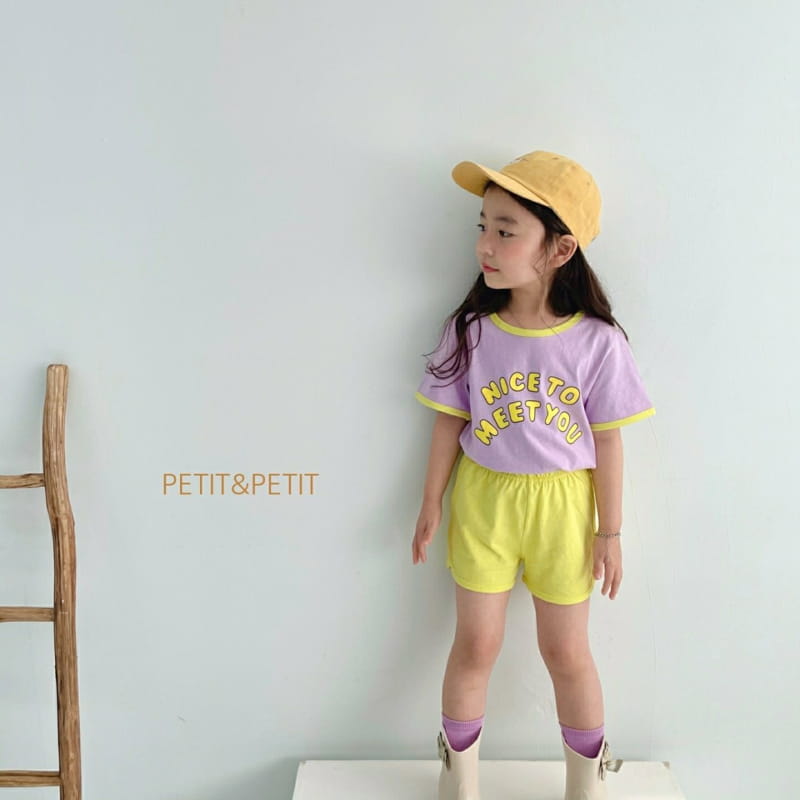 PETIT & PETIT - Korean Children Fashion - #Kfashion4kids - Nice TO Meet You Top Bottom Set - 3