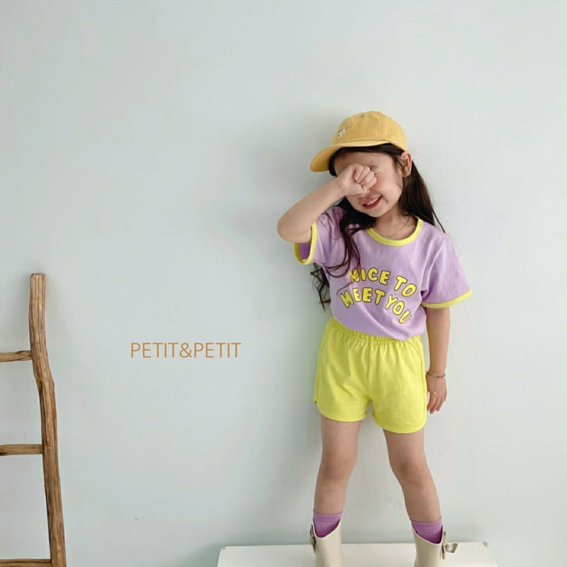 PETIT & PETIT - Korean Children Fashion - #Kfashion4kids - Nice TO Meet You Top Bottom Set - 4