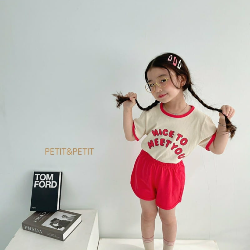 PETIT & PETIT - Korean Children Fashion - #Kfashion4kids - Nice TO Meet You Top Bottom Set - 5