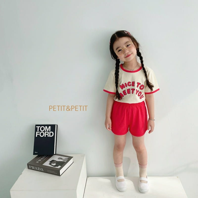 PETIT & PETIT - Korean Children Fashion - #Kfashion4kids - Nice TO Meet You Top Bottom Set - 6