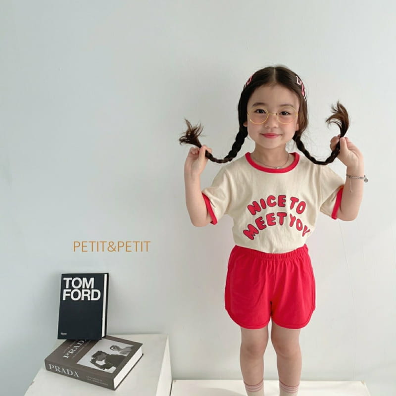 PETIT & PETIT - Korean Children Fashion - #Kfashion4kids - Nice TO Meet You Top Bottom Set - 8