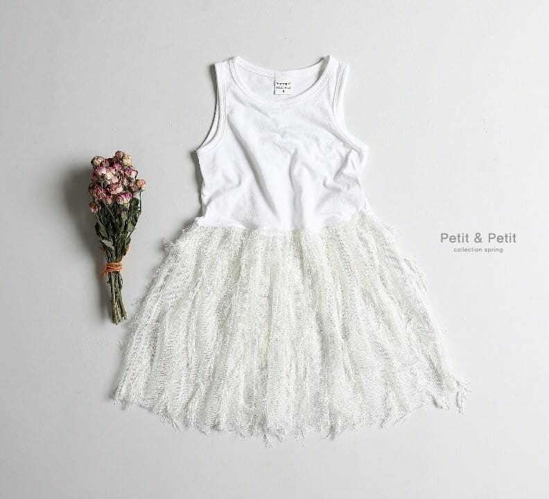 PETIT & PETIT - Korean Children Fashion - #Kfashion4kids - Feather Lace Sleeveless