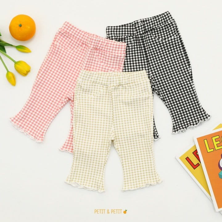 PETIT & PETIT - Korean Children Fashion - #Kfashion4kids - Check Bootscut Pants