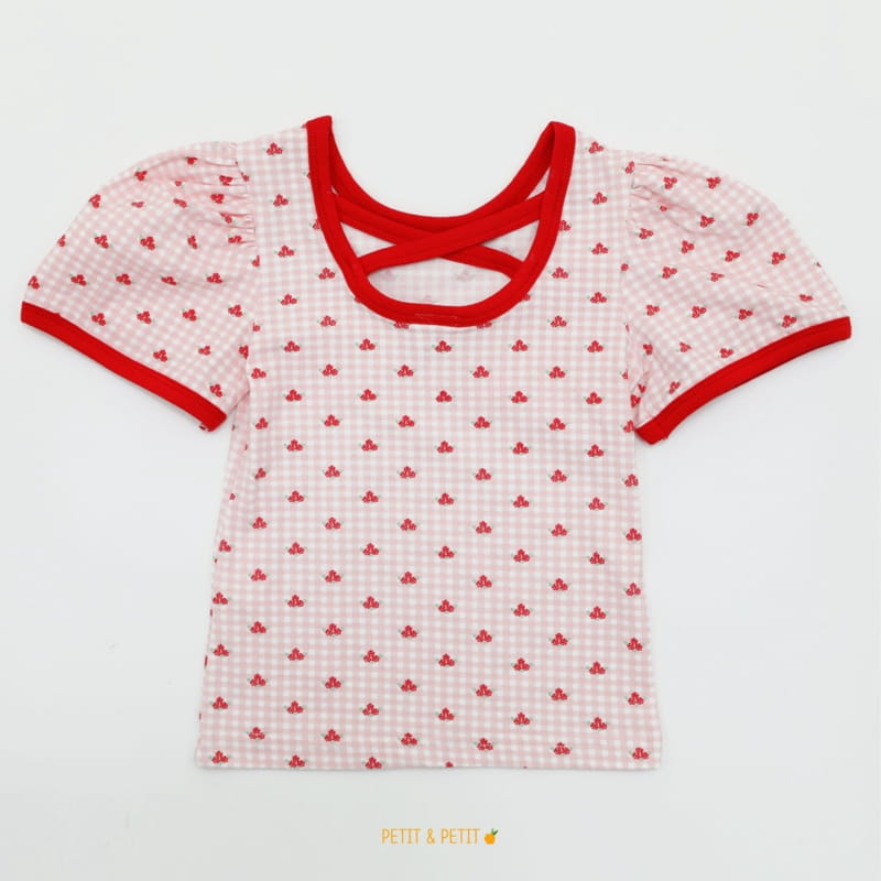 PETIT & PETIT - Korean Children Fashion - #Kfashion4kids - Check Flower Tee - 3