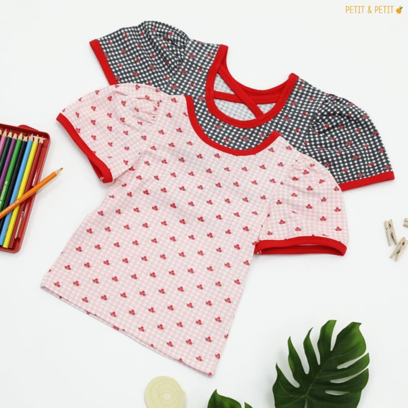 PETIT & PETIT - Korean Children Fashion - #Kfashion4kids - Check Flower Tee - 4