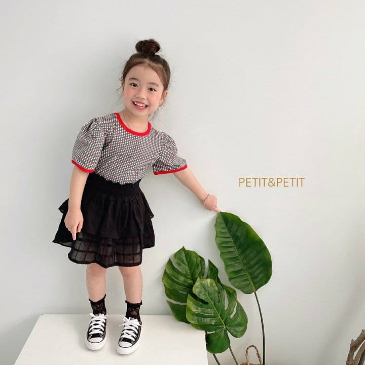 PETIT & PETIT - Korean Children Fashion - #Kfashion4kids - Check Flower Tee - 7