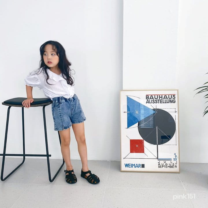 PINK151 - Korean Children Fashion - #Kfashion4kids - Slit Denim Shorts - 12