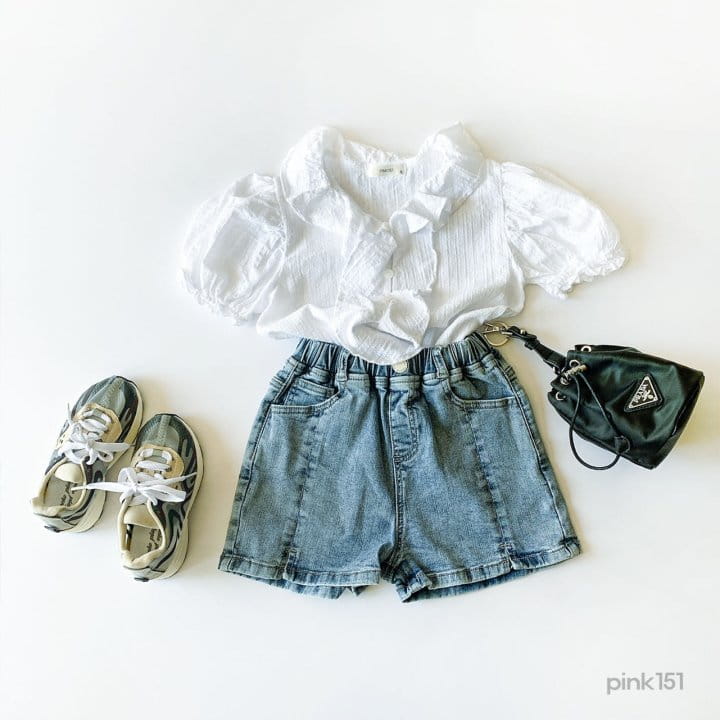 PINK151 - Korean Children Fashion - #Kfashion4kids - Slit Denim Shorts - 3