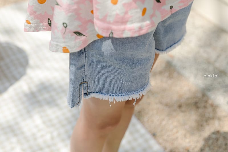 PINK151 - Korean Children Fashion - #Kfashion4kids - Deggi Denim Shorts - 6