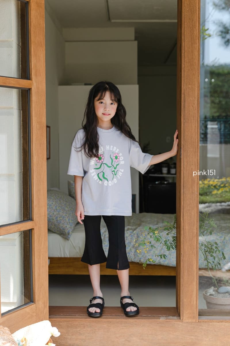 PINK151 - Korean Children Fashion - #Kfashion4kids - Slit Capri Leggings - 5