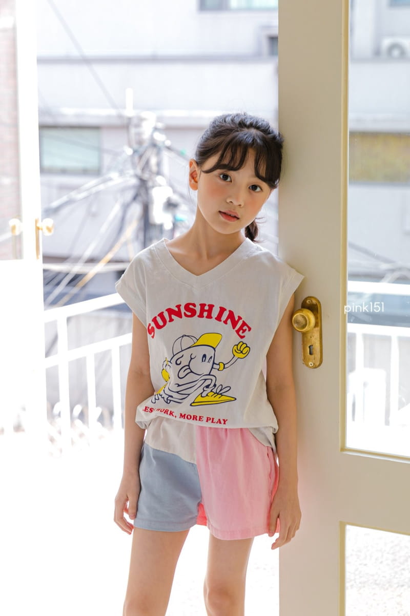 PINK151 - Korean Children Fashion - #Kfashion4kids - Sunshine V Neck Tee - 11