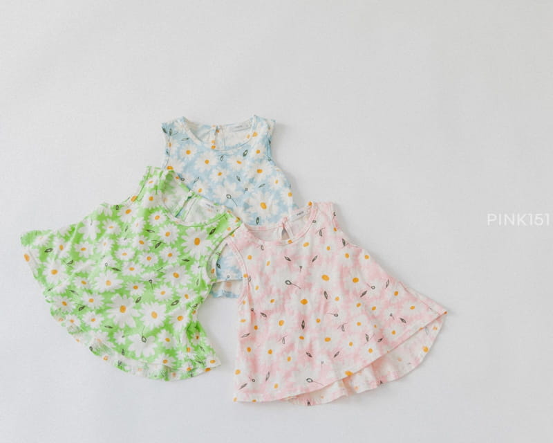 PINK151 - Korean Children Fashion - #Kfashion4kids - Blooming Sleeveless Tee - 10