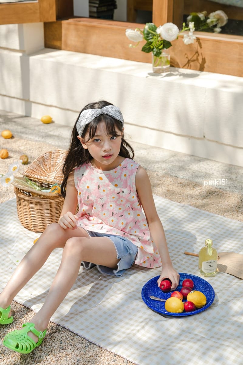 PINK151 - Korean Children Fashion - #Kfashion4kids - Blooming Sleeveless Tee - 5