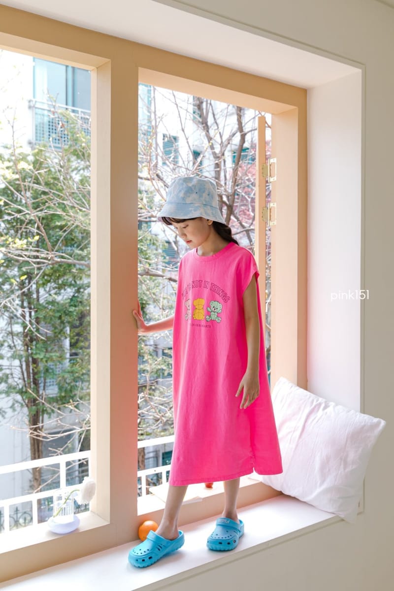 PINK151 - Korean Children Fashion - #Kfashion4kids - 3 Bears Long One-piece - 3