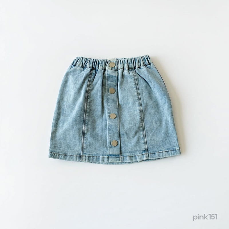 PINK151 - Korean Children Fashion - #Kfashion4kids - Button Denim Skirt - 8