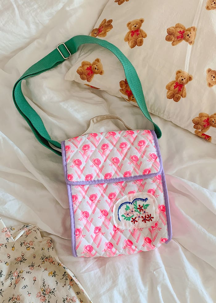 PINSON - Korean Children Fashion - #Kfashion4kids - Rose Quilting Bag