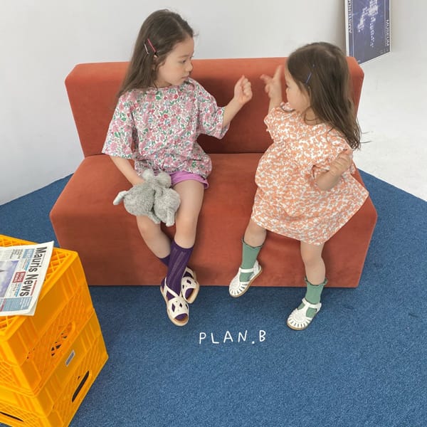 PLAN B - Korean Children Fashion - #Kfashion4kids - Mint Choco Flower Tee - 2