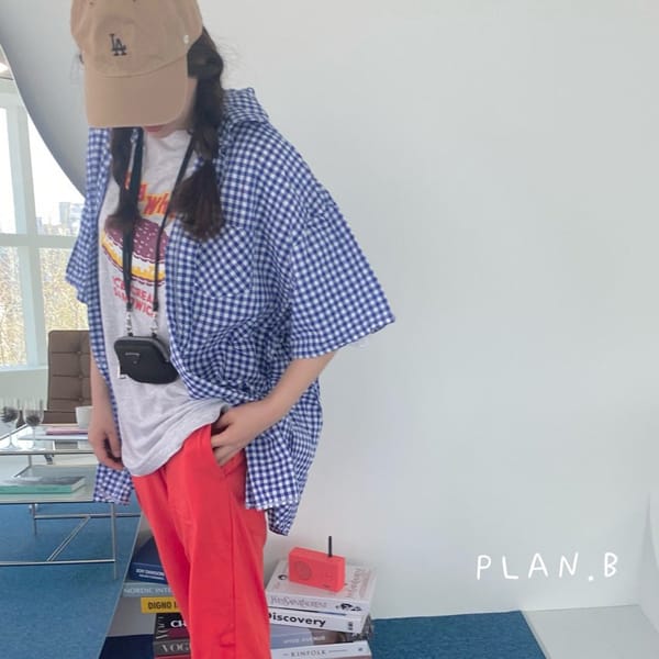 PLAN B - Korean Children Fashion - #Kfashion4kids - Mom Checs Shirt