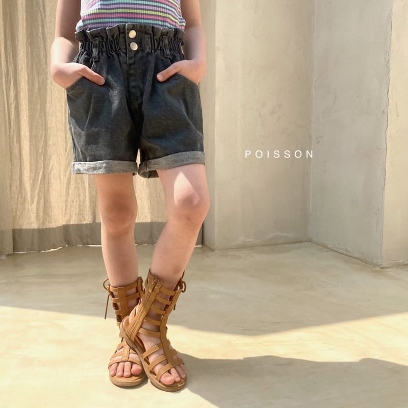 POISSON - Korean Children Fashion - #Kfashion4kids - Two Button Roll-up Shorts - 4