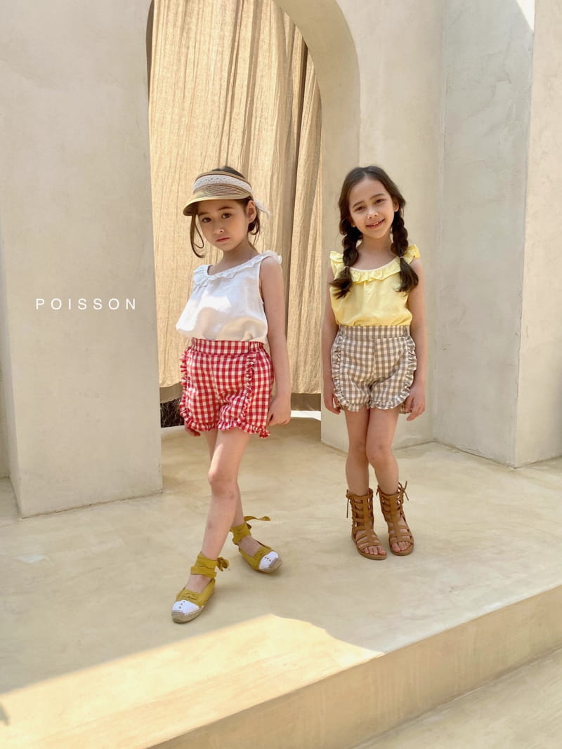 POISSON - Korean Children Fashion - #Kfashion4kids - Check Frill Shorts - 10