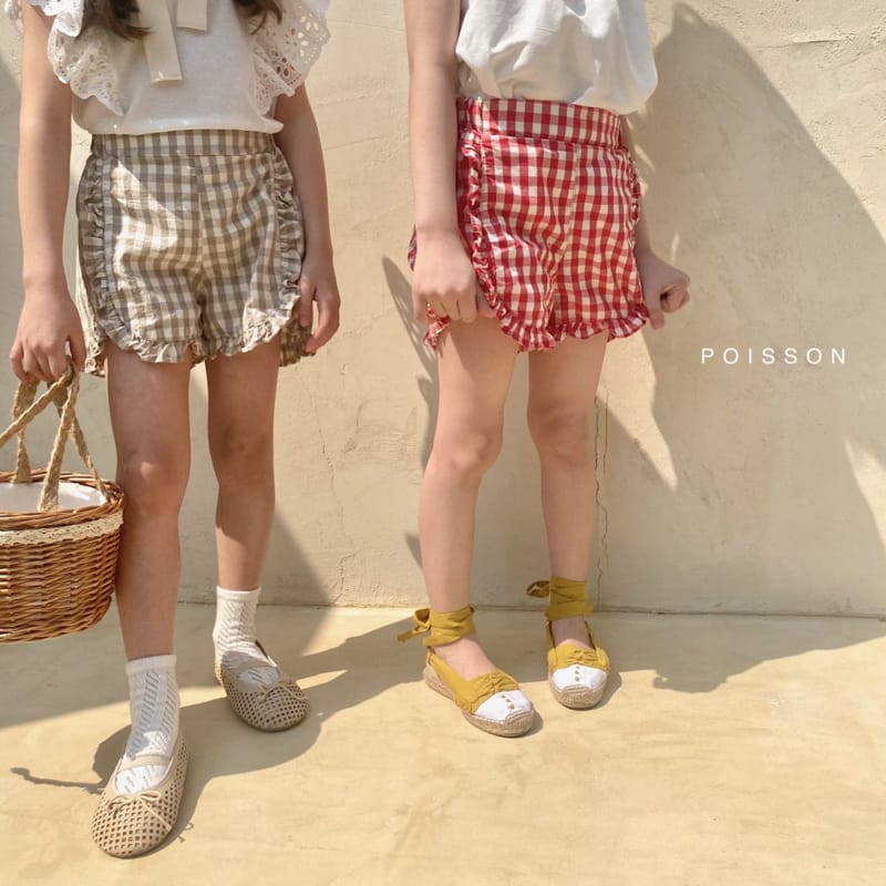POISSON - Korean Children Fashion - #Kfashion4kids - Check Frill Shorts - 2