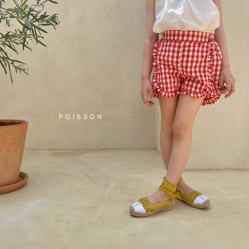 POISSON - Korean Children Fashion - #Kfashion4kids - Check Frill Shorts - 4