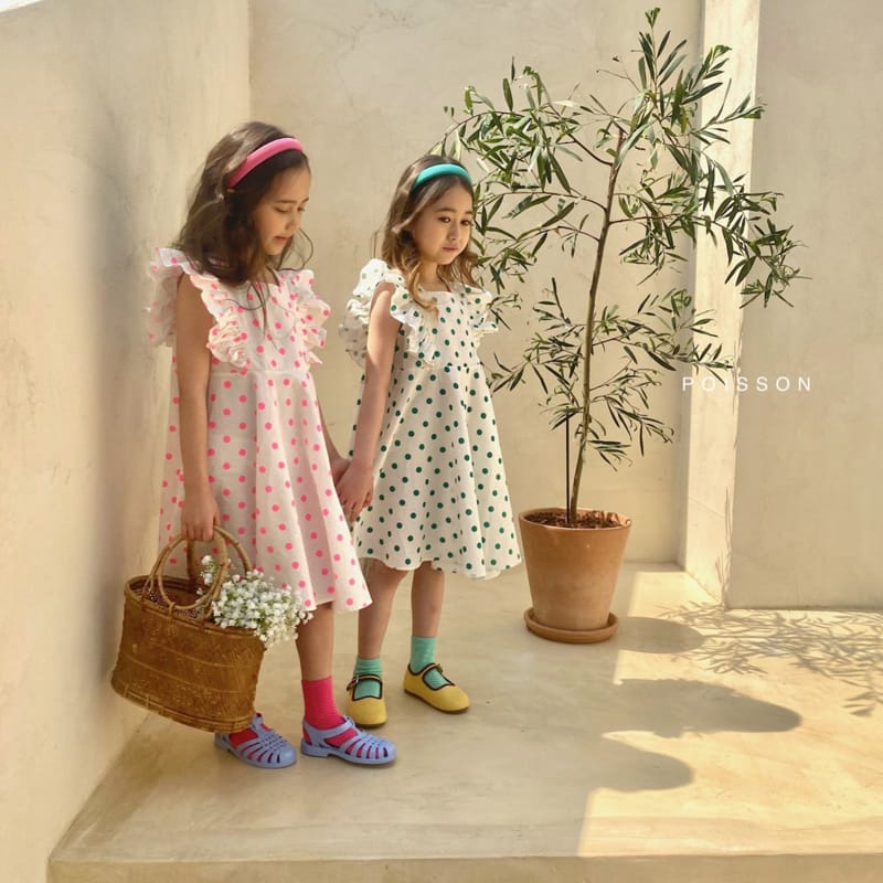 POISSON - Korean Children Fashion - #Kfashion4kids - Dots Frill One-piece - 11