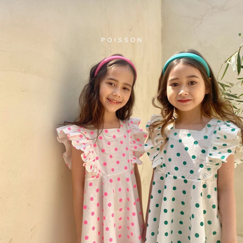 POISSON - Korean Children Fashion - #Kfashion4kids - Dots Frill One-piece - 12