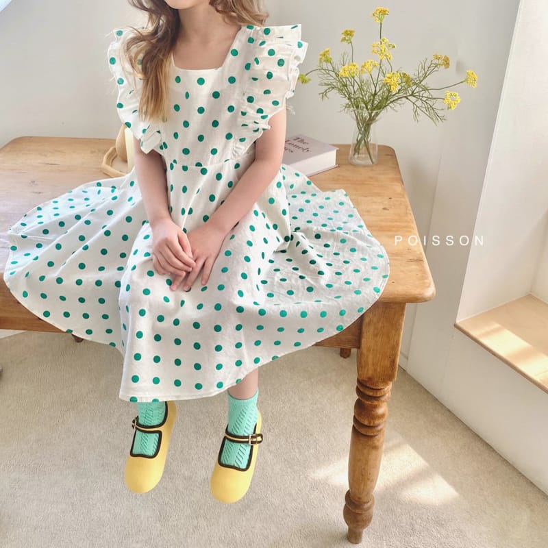 POISSON - Korean Children Fashion - #Kfashion4kids - Dots Frill One-piece - 3