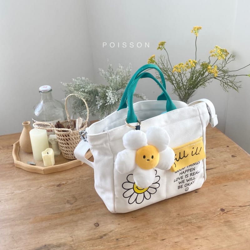 POISSON - Korean Children Fashion - #Kfashion4kids - Daisy Canverse Bag with Key Ring