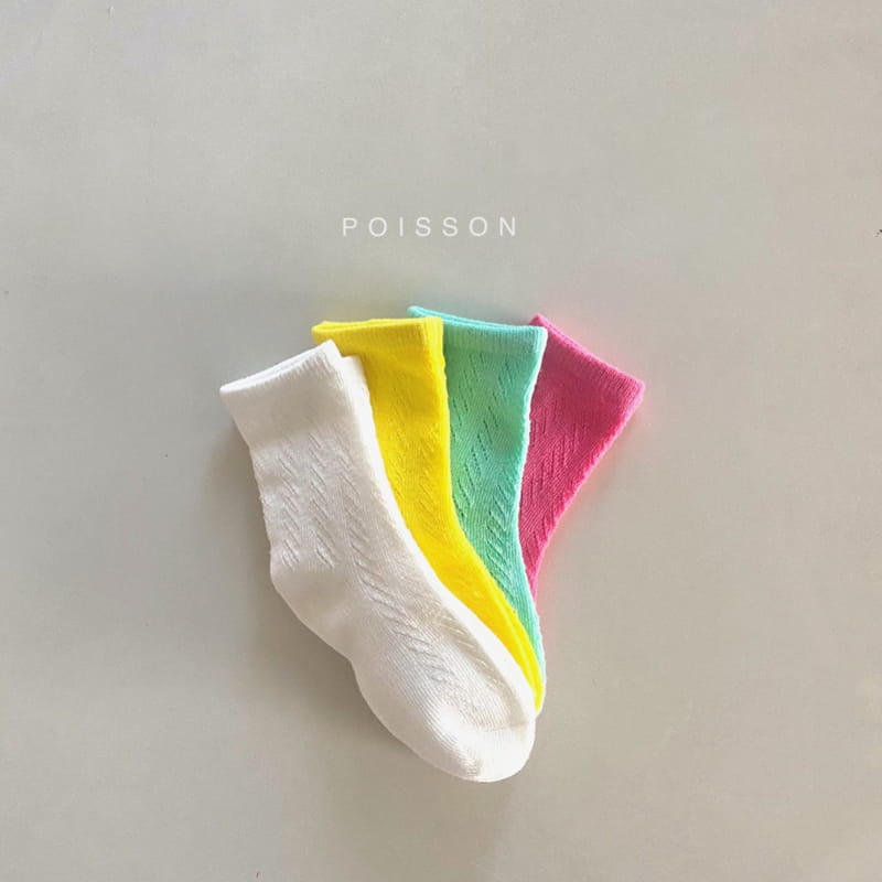 POISSON - Korean Children Fashion - #Kfashion4kids - Summer Socks [set of 4]
