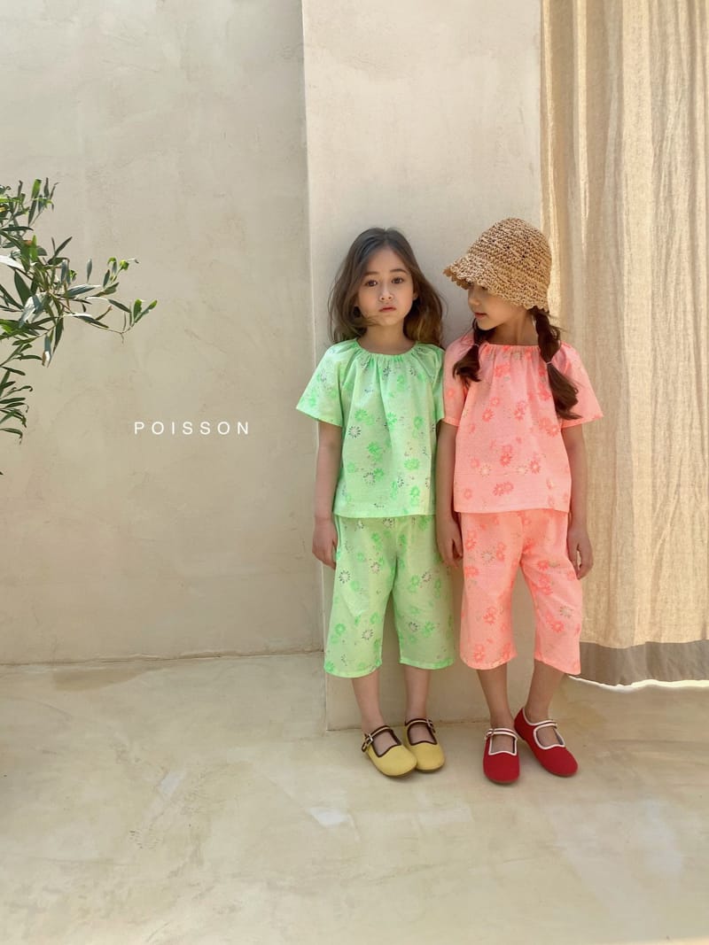 POISSON - Korean Children Fashion - #Kfashion4kids - Floral Top Bottom Set