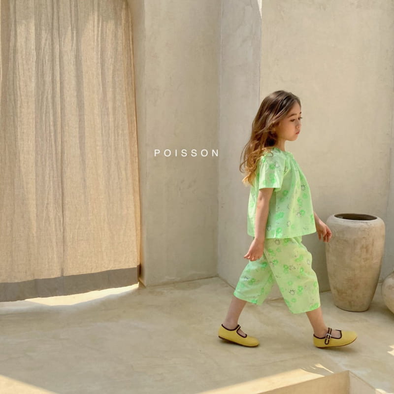 POISSON - Korean Children Fashion - #Kfashion4kids - Floral Top Bottom Set - 3