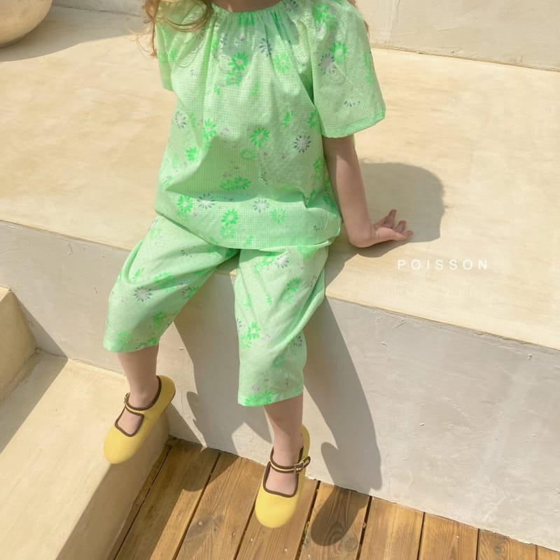 POISSON - Korean Children Fashion - #Kfashion4kids - Floral Top Bottom Set - 6
