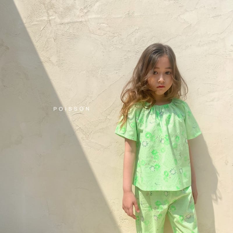 POISSON - Korean Children Fashion - #Kfashion4kids - Floral Top Bottom Set - 8