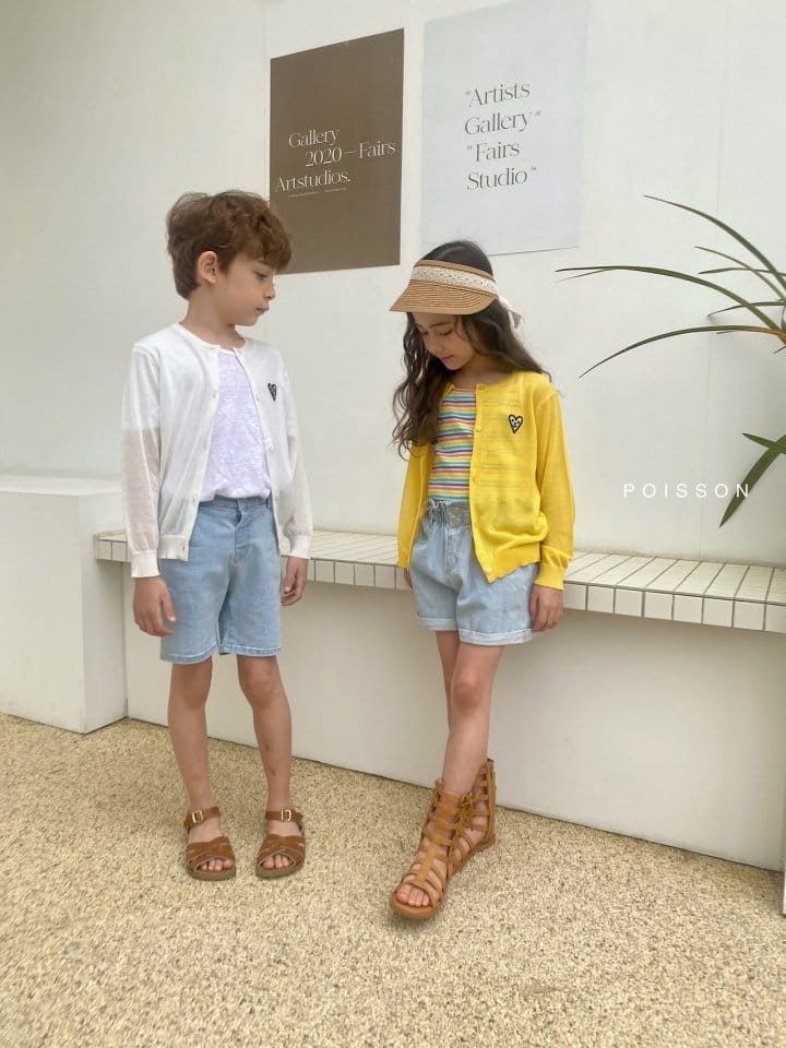POISSON - Korean Children Fashion - #Kfashion4kids - Heart Summer Cardigan - 11