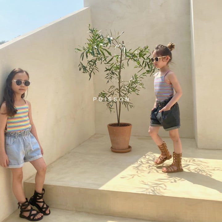POISSON - Korean Children Fashion - #Kfashion4kids - Stripes String Sleeveless - 12