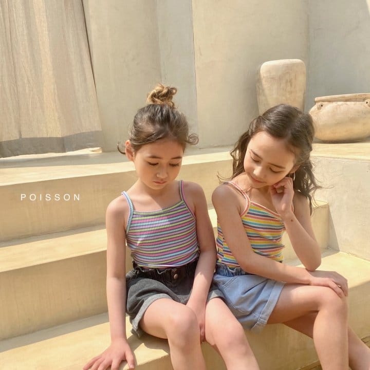 POISSON - Korean Children Fashion - #Kfashion4kids - Stripes String Sleeveless - 6