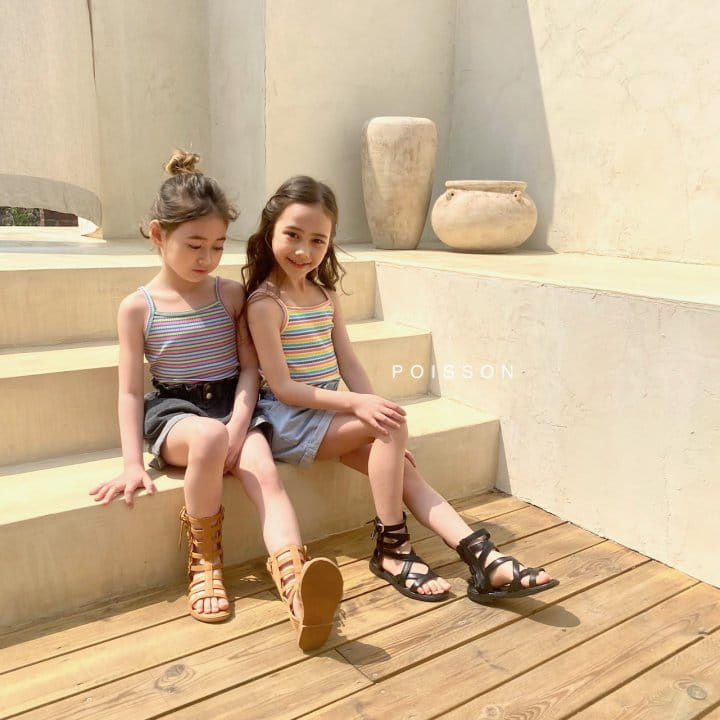 POISSON - Korean Children Fashion - #Kfashion4kids - Stripes String Sleeveless - 8
