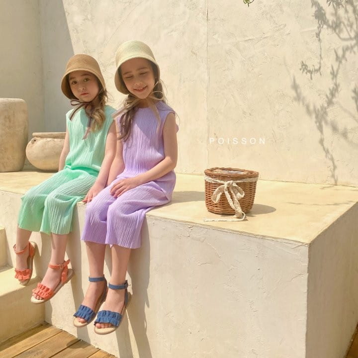 POISSON - Korean Children Fashion - #Kfashion4kids - Easy Pleats Top Bottom Set