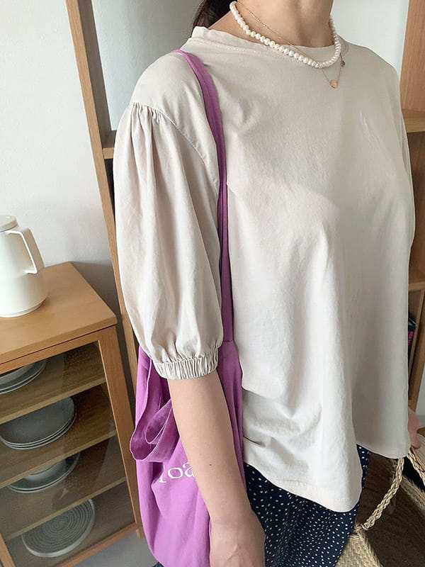 POPOCHICHI - Korean Children Fashion - #Kfashion4kids - Mom Puff Sleeves Tee - 2