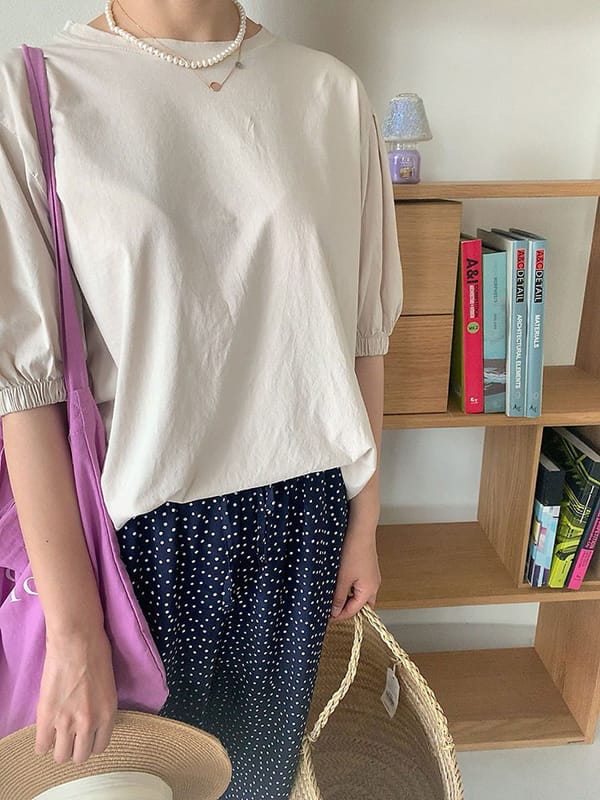 POPOCHICHI - Korean Children Fashion - #Kfashion4kids - Mom Puff Sleeves Tee - 5